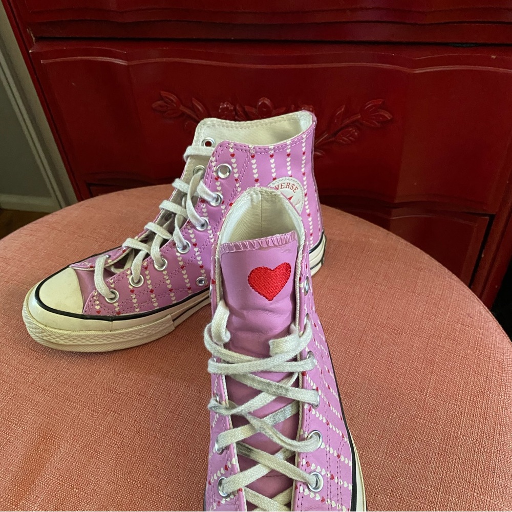 Leather Heart Converse